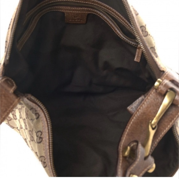 2005 Gucci Pelham Monogram Canvas/Leather/Sherry Web Strap LARGE Pelham Bag - Picture 11 of 14